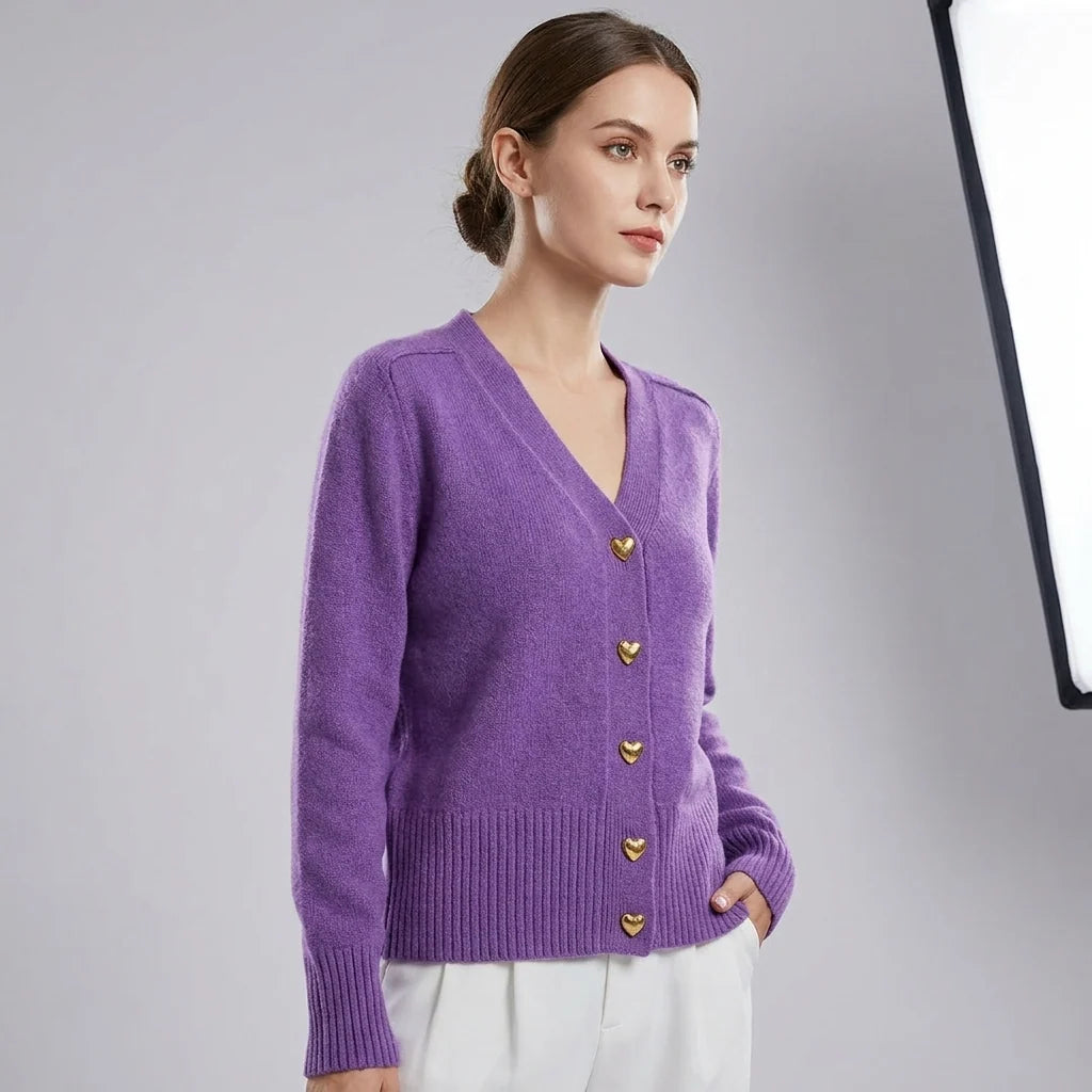 Women’s V Neck Knit Cardigan | Button Front Lightweight Layer 8