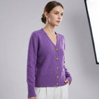 Women’s V Neck Knit Cardigan | Button Front Lightweight Layer 8