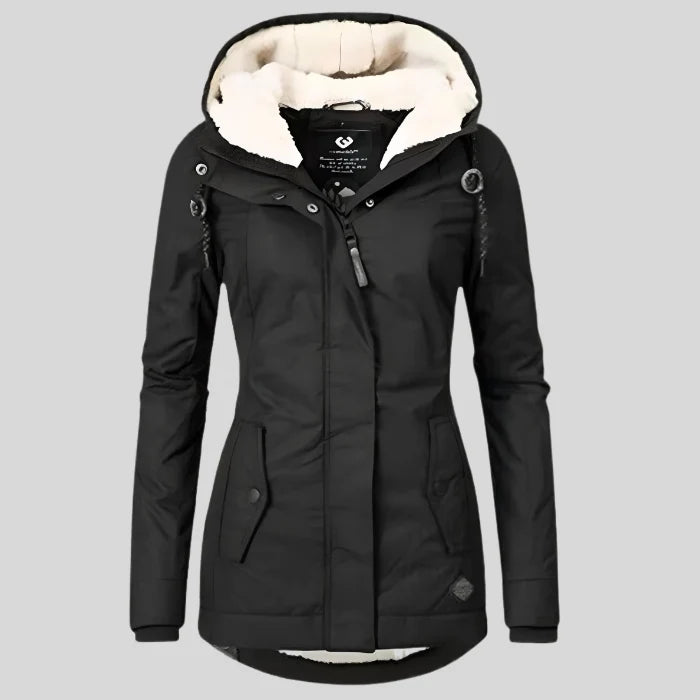 Women's Waterproof Parka | Fleece-Lined Mid-Length Hooded Jacket 1