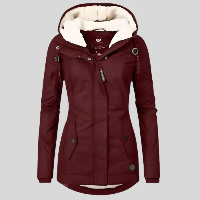 Women's Waterproof Parka | Fleece-Lined Mid-Length Hooded Jacket 5