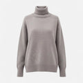 Women’s Wool-Blend Turtleneck Sweater | Oversized Thick Knit 0