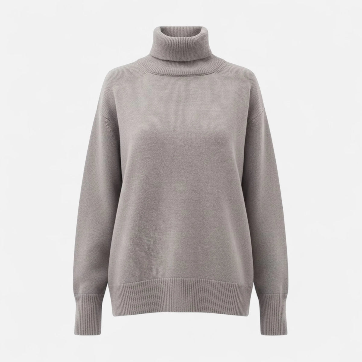 Women’s Wool-Blend Turtleneck Sweater | Oversized Thick Knit 0