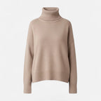 Women’s Wool-Blend Turtleneck Sweater | Oversized Thick Knit 5