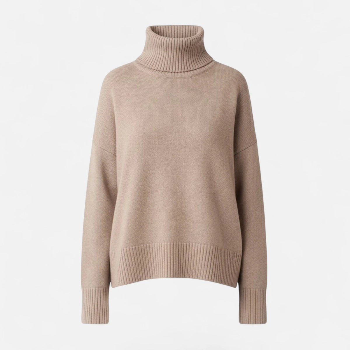 Women’s Wool-Blend Turtleneck Sweater | Oversized Thick Knit 5