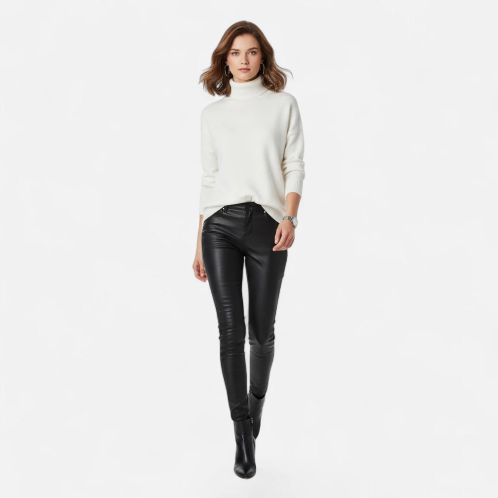 Women’s Wool-Blend Turtleneck Sweater | Oversized Thick Knit 6