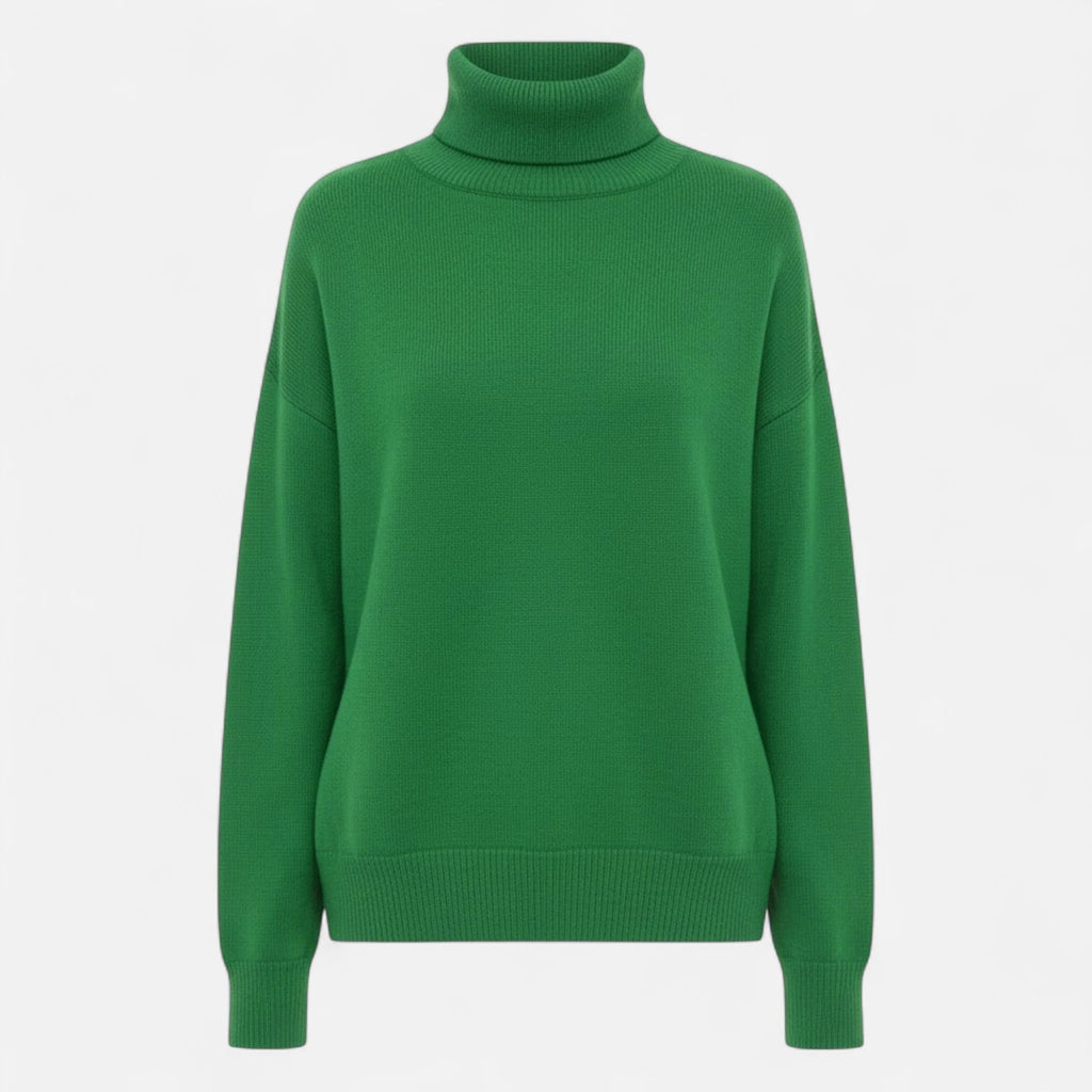 Women’s Wool-Blend Turtleneck Sweater | Oversized Thick Knit 9