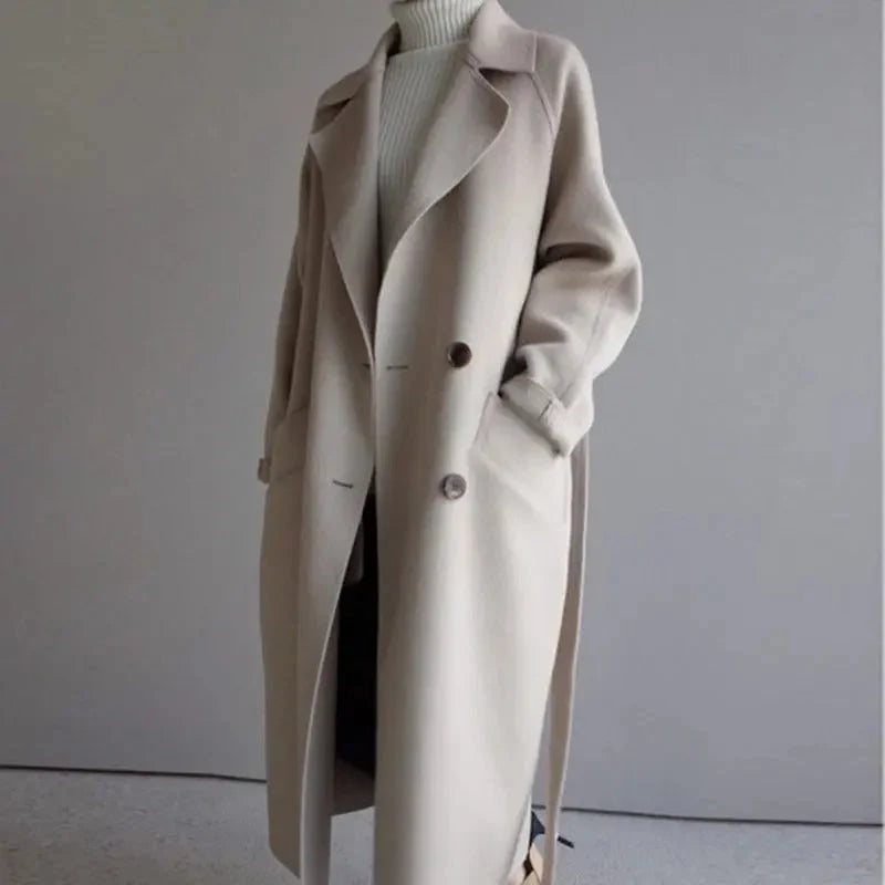 Women's Wool Coat | Warm Long Winter Coat for Everyday Wear 0