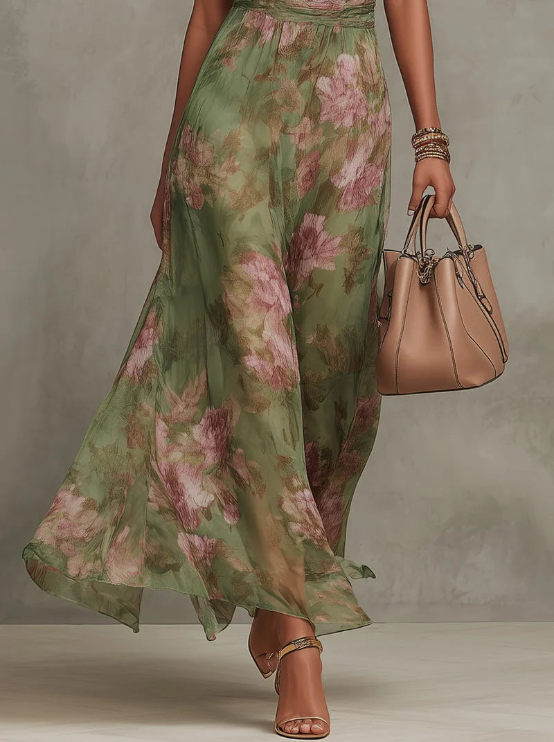 Womens Dress | Floral Summer Wedding Guest Dresses Halter Neck 3