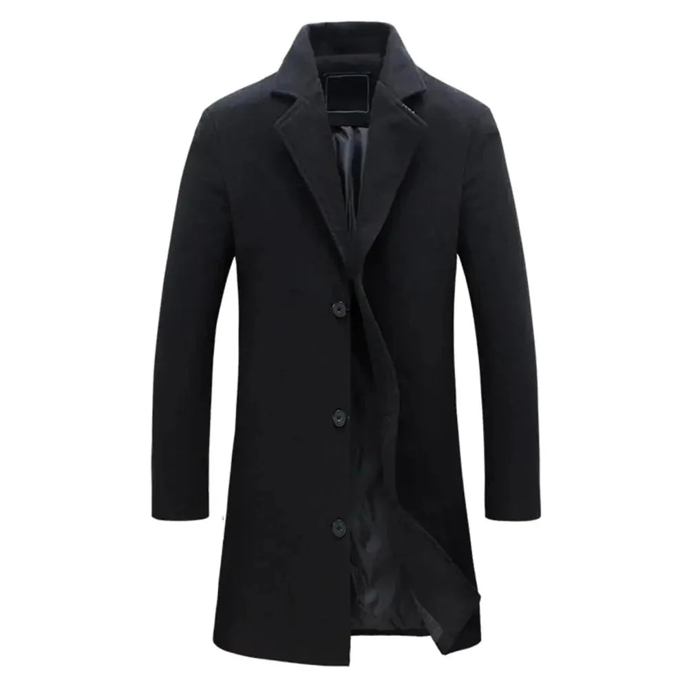 Wool-Blend Overcoat | Men's & Women's Winter Coat with Pockets 3