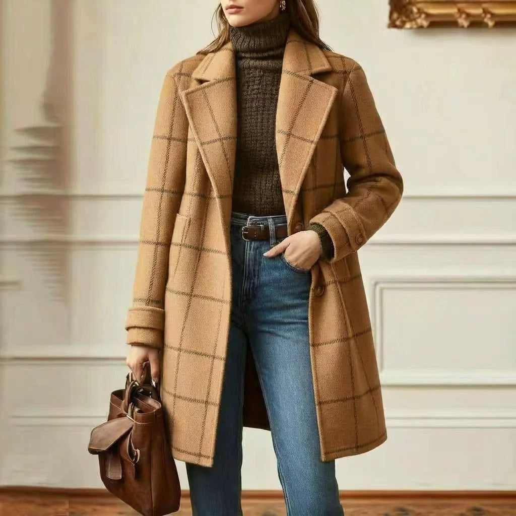Wool Coat Women | Tailored Fit Vintage-Inspired Wool Jacket 10