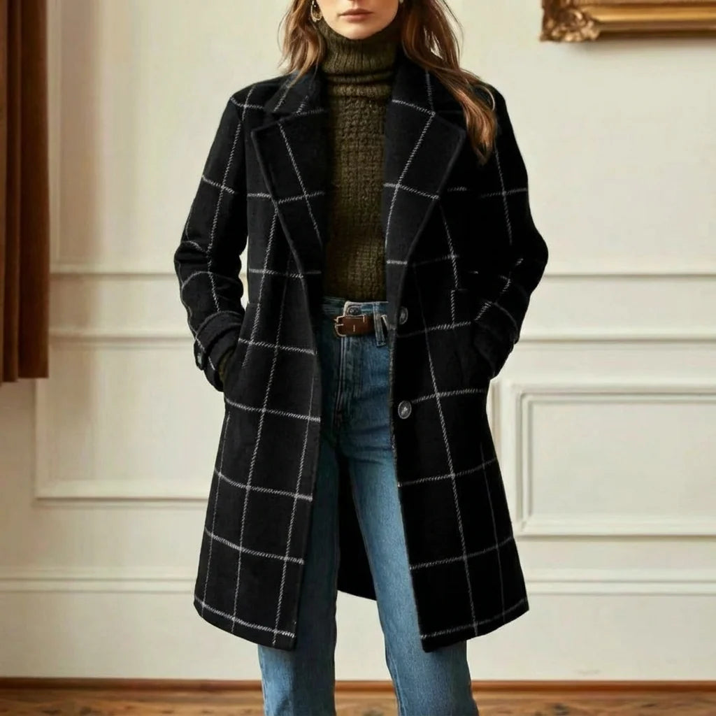 Wool Coat Women | Tailored Fit Vintage-Inspired Wool Jacket 11
