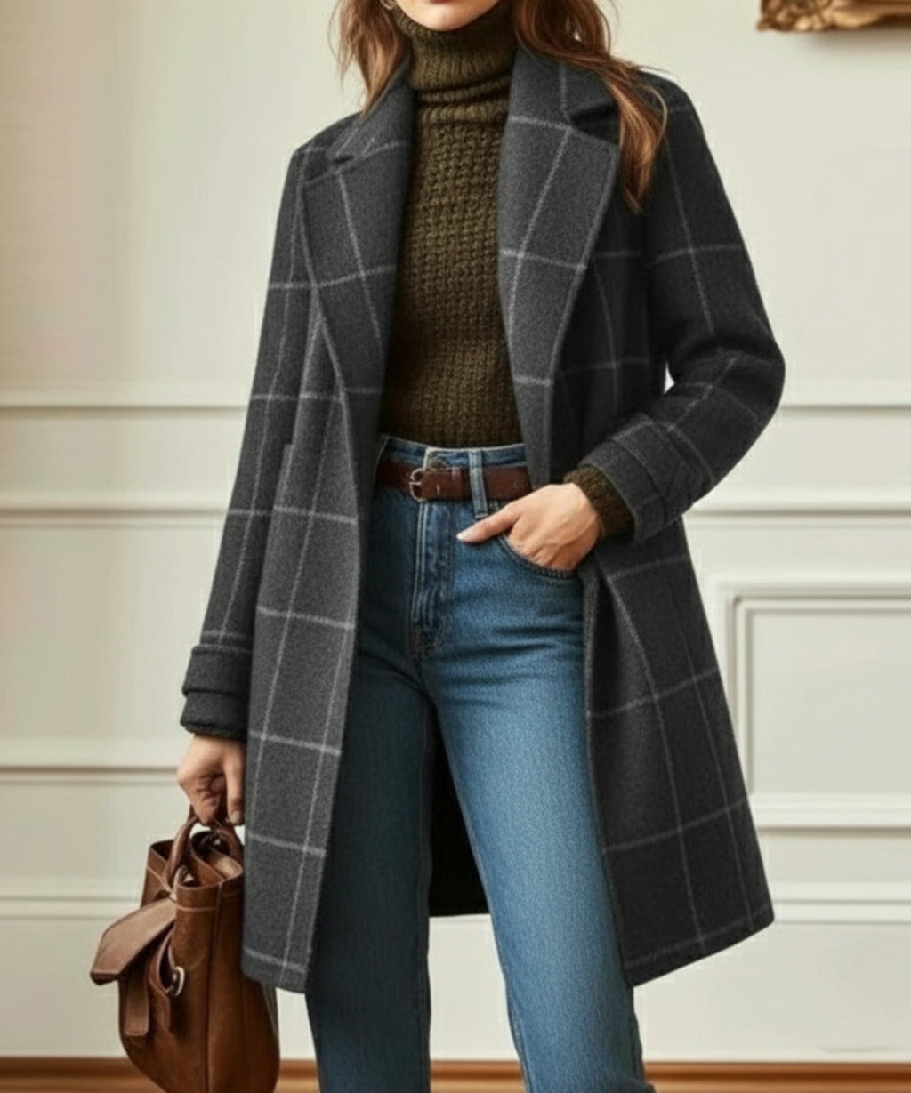 Wool Coat Women | Tailored Fit Vintage-Inspired Wool Jacket 2