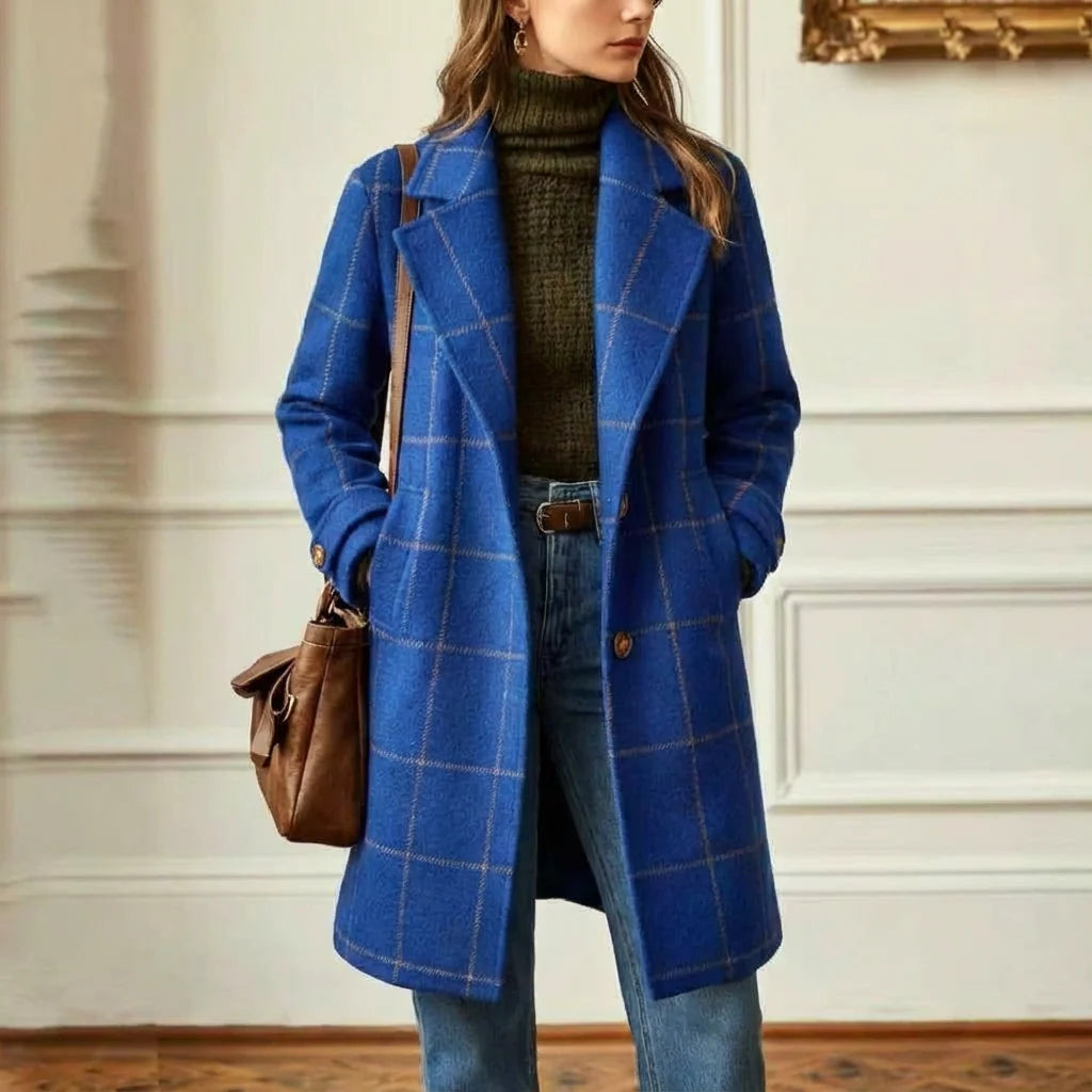 Wool Coat Women | Tailored Fit Vintage-Inspired Wool Jacket 6