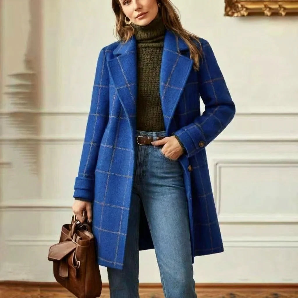 Wool Coat Women | Tailored Fit Vintage-Inspired Wool Jacket 9