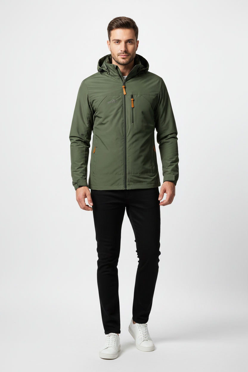Men's Jacket | Lightweight Hooded Casual Coat for Everyday Wear
