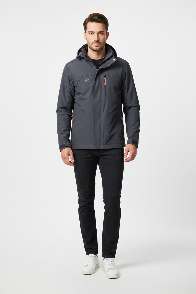 Men's Jacket | Lightweight Hooded Casual Coat for Everyday Wear