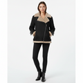 Women's Coat | Deerskin Moto Jacket with Lamb-Wool Lining for Winter