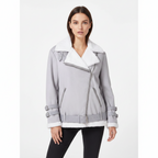 Women's Coat | Deerskin Moto Jacket with Lamb-Wool Lining for Winter