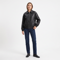 Women's Faux-Leather Moto Jacket | Relaxed Fit Biker Coat