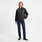 Women's Faux-Leather Moto Jacket | Relaxed Fit Biker Coat