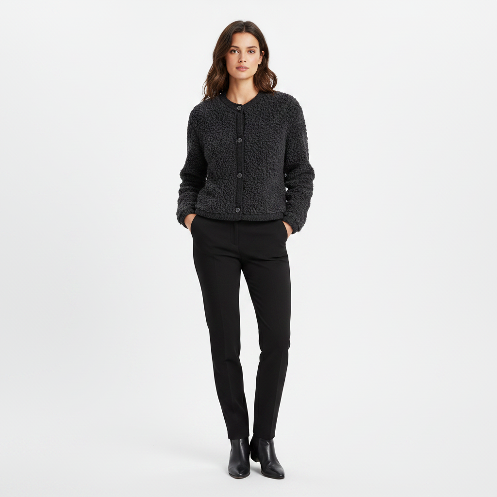 Women's Cardigan Sweater | Soft Teddy Long Layering Jacket