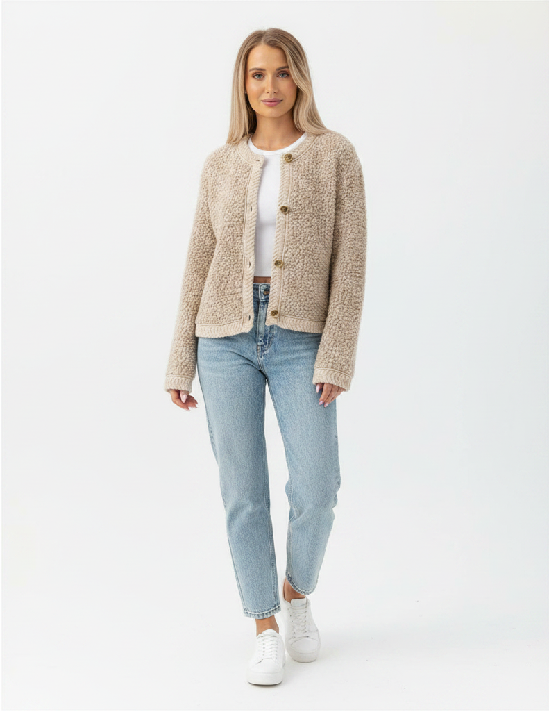 Women's Cardigan Sweater | Soft Teddy Long Layering Jacket