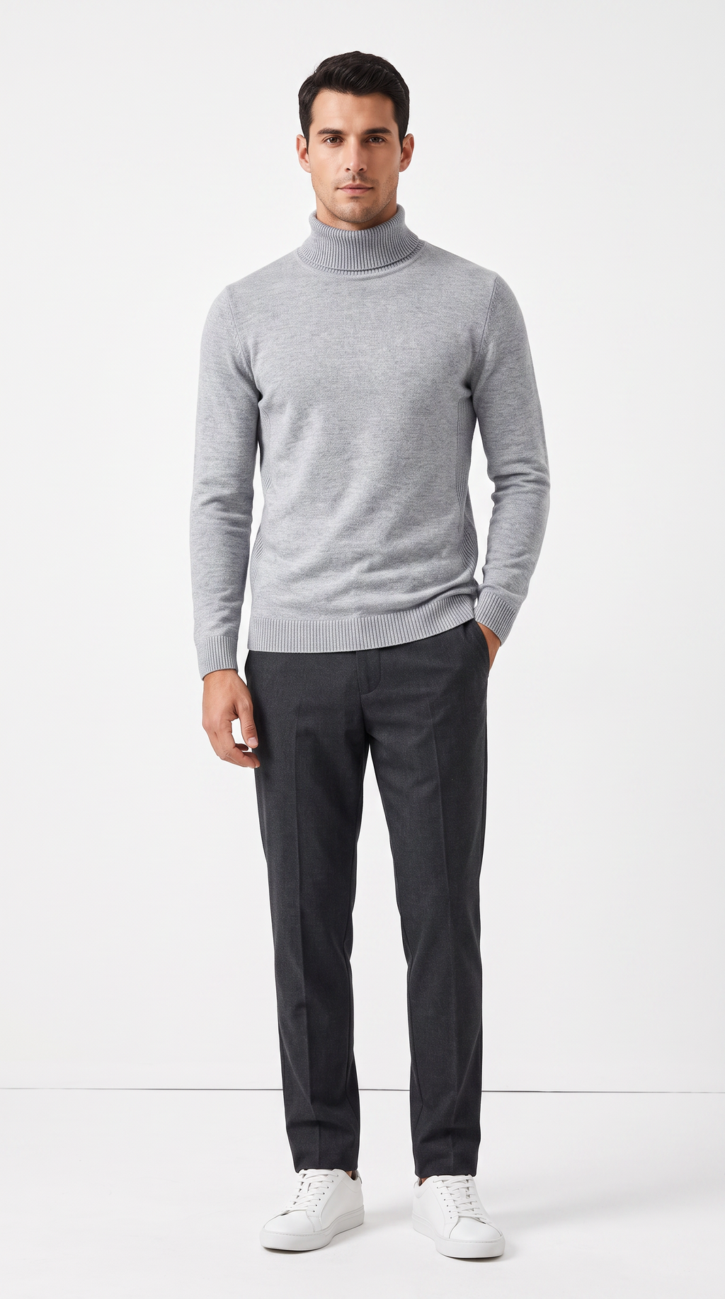Men's Sweater | Wool-Blend Pullover with Lapel Neck for Casual Wear
