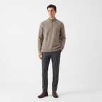 Men's Ribbed Half Zip Sweater | Soft Knit for Everyday Comfort